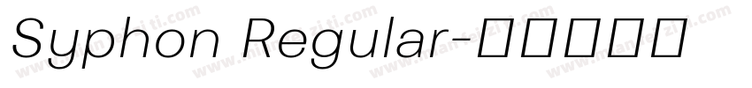 Syphon Regular字体转换